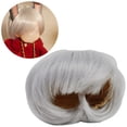 thumbnail image 2 of Peluca de muñeca suave Accesorios para el cabello de muñeca Resistente a altas temperaturas Cabello de muñeca para Corto Plata, 2 of 9