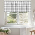 thumbnail image 4 of Gray Plaid Valances for Windows, 60 x 18in, Gray Gradient Line Geometric Rod Pocket Kitchen Valance Curtain Light Filtering Window Treatments for Living Room Bedroom, 1 Panel, 4 of 7