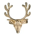 thumbnail image 1 of EeaseCA 4Pcs Christmas Deer Head Design Napkin Rings Alloy Napkin Holder Party Decor, 1 of 7