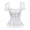 White, variant on Corset Top Women with Sleeves Zipper Basques Lace Lingerie Plus Size White 6XL