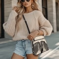 thumbnail image 4 of HELLHERO Zebra Pattern Purse Satchel, Stylish Shoulder Purse PU Leather Adjustable Strap Shoulder Bag for Weekend Getaways Travel, 4 of 7