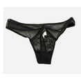 thumbnail image 2 of Victoria's Secret Dream Angels Thong/String Panty Black Mesh Lace Size Medium NWT, 2 of 2