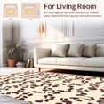 thumbnail image 2 of ODIKA 6'x6' Machine Washable Non-Slip Area Rug, Modern Interlocking Spotted with Muted Contrast and Rustic Flair High Traffic Rug, Beige, 325975, 2 of 7