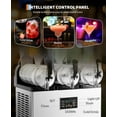 thumbnail image 4 of Commercial Slushy Machine 15Lx3, Tainless Steel Smoothie Frozen Drink Maker with Self-Cleaning Mode, 1200W Electric Large Slushie Machine for Home Party Restaurants Cafe Bars, 4 of 7