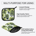 thumbnail image 3 of Yayeee Oven Mitts and Pot Holder Set of 4 Heat Resistant Kitchen Gloves Baking Hot Pad, Gray Floral, 3 of 5