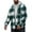 #037-Green, variant on Men's Casual Checkered Print Long Sleeve Hooded Button-Up Cardigan Jacket, Fashion Check Design, Relaxed Fit Men's Outerwear