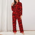 thumbnail image 2 of Sigee Ladybugs 1 for Women’s Pajama Sets Long-Sleeved Pjs Sets for Women 2 piece Sleepwear-Medium, 2 of 7