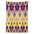 thumbnail image 3 of Ambesonne Ikat Tablecloth Rectangular Table Cover, Indonesian Dying Boho, 60"x90", Purple Yellow, 3 of 4