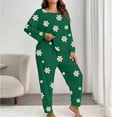 thumbnail image 3 of Gytharion Womens Pajama Sets Cute Daisy Print Sleepwear Set Soft Comfy Long Sleeve Crew Neck Top and Pants Pj Sets 2 Piece Loungewear Outfits for Women, Size XL-5XL, 3 of 5