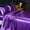 Purple, variant on 3/4-Piece Premium Satin All-Season Bedding Set, Ultra Soft Silky Cool Touch Fabric, Deep Pocket Durable Hemming, Skin-Friendly Breathable Bedroom Bed Linen(Purple,King)