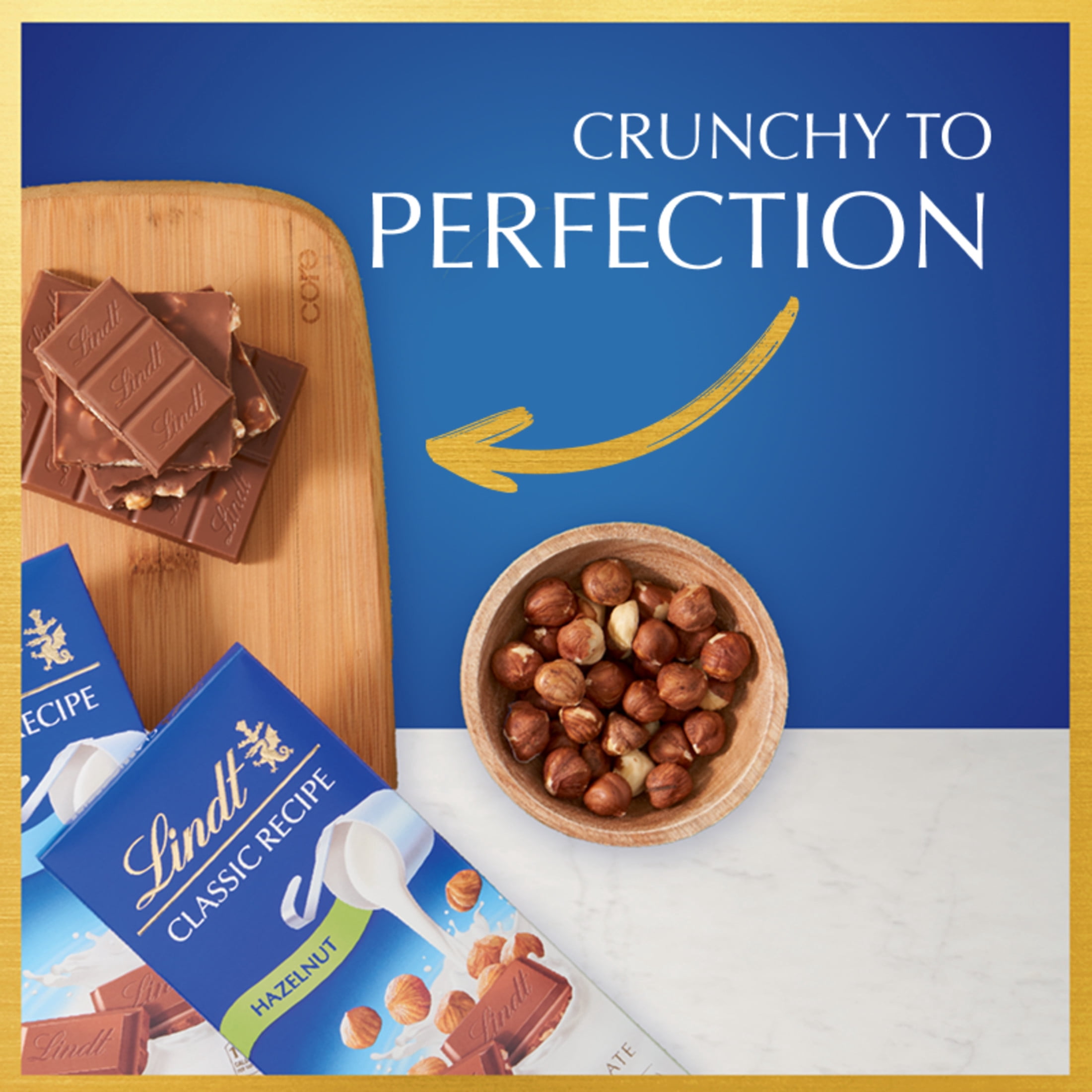 (2 pack) Lindt Classic Recipe Hazelnut Milk Chocolate Candy Bar, 4.4 oz, Bar