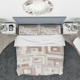 thumbnail image 3 of Designart 'Pink Geometric Form Windows II' Geometric Duvet Cover Set, 3 of 4