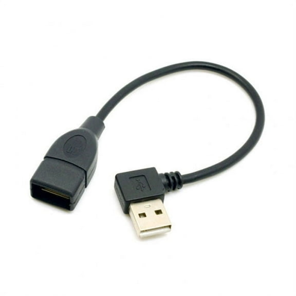 Xiwai Cable 90D Left Angled type USB 2.0 A Male to USB Female M/F Extension Cable 20cm