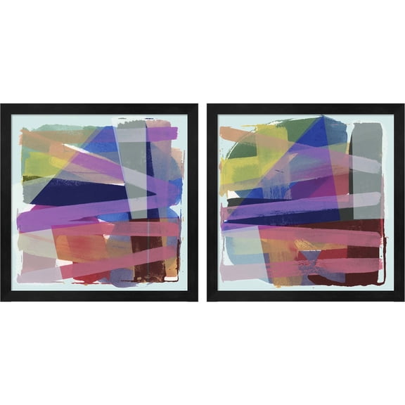 Great Art Now Drifter by Cartissi, 2 Piece Framed Art Set Each 13.25"W x 13.25"H