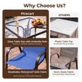 thumbnail image 4 of Pirecart Outdoor Table Furniture Set Patio Dining Table Set with 4 Stackable Textilene Chairs, Dark Blue, 4 of 15