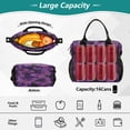 thumbnail image 4 of Large Insulated Lunch Bags for Women Men Leakproof Thermal Meal Lunch Tote Bag for Office Work Picnic Travel Glowing Purple Butterfly 9L, 4 of 6