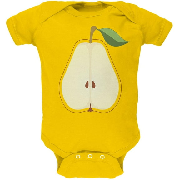 Halloween Pear Slice Costume Soft Baby One Piece Yellow 0-3 M