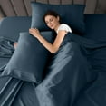 thumbnail image 6 of 4 Pcs Solid Bed Sheets Set-16 Inches deep Pocket Bedding Set -Eco Friendly Microfiber Queen Sheets-Hotel Luxury King Bed Sheet & Pillowcases, 6 of 10