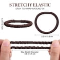 thumbnail image 3 of 10 Pcs Hair Ties Elastic Hair Bands Stretchy Hair Ties No Damage Women Hair Ties For Thick Hair (Dark brown), 3 of 3