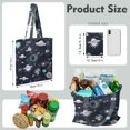 thumbnail image 3 of Space Geek Star Print Foldable Tote - Reusable Washable Grocery Bag for Daily Use, 3 of 4