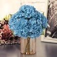 thumbnail image 5 of Artificial Hydrangea, 1PC Artificial Flower Long Stem 43cm Head Hydrangea Bouquets for Wedding, Home, Hotel, Party Decoration, Flower Arranging, Blue, 5 of 5