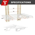 thumbnail image 4 of The Atlas 2-Pack 2x6 ft Garage Wall Shelves, 800lbs Heavy Duty Garage Shelving Wall Mounted, 24"x72" Metal Floating Shelf Storage Rack, White, 4 of 6