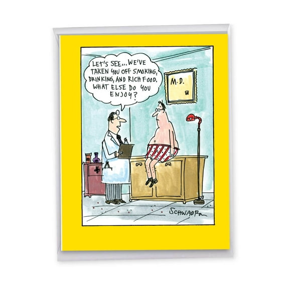 1 Jumbo Funny Get Well Soon Card with Envelope (8.5 x 11 Inch) - What Else You Enjoy Feel Better J4476