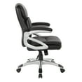 thumbnail image 4 of Executive Low Back Chair in Black Bonded Leather with Silver Accents, 4 of 5