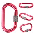 thumbnail image 3 of Climbing Safe Lock, Sturdy Red Climbing Carabiner High Strength  7075 Aviation Aluminum Material  For Mountaineering, 3 of 8