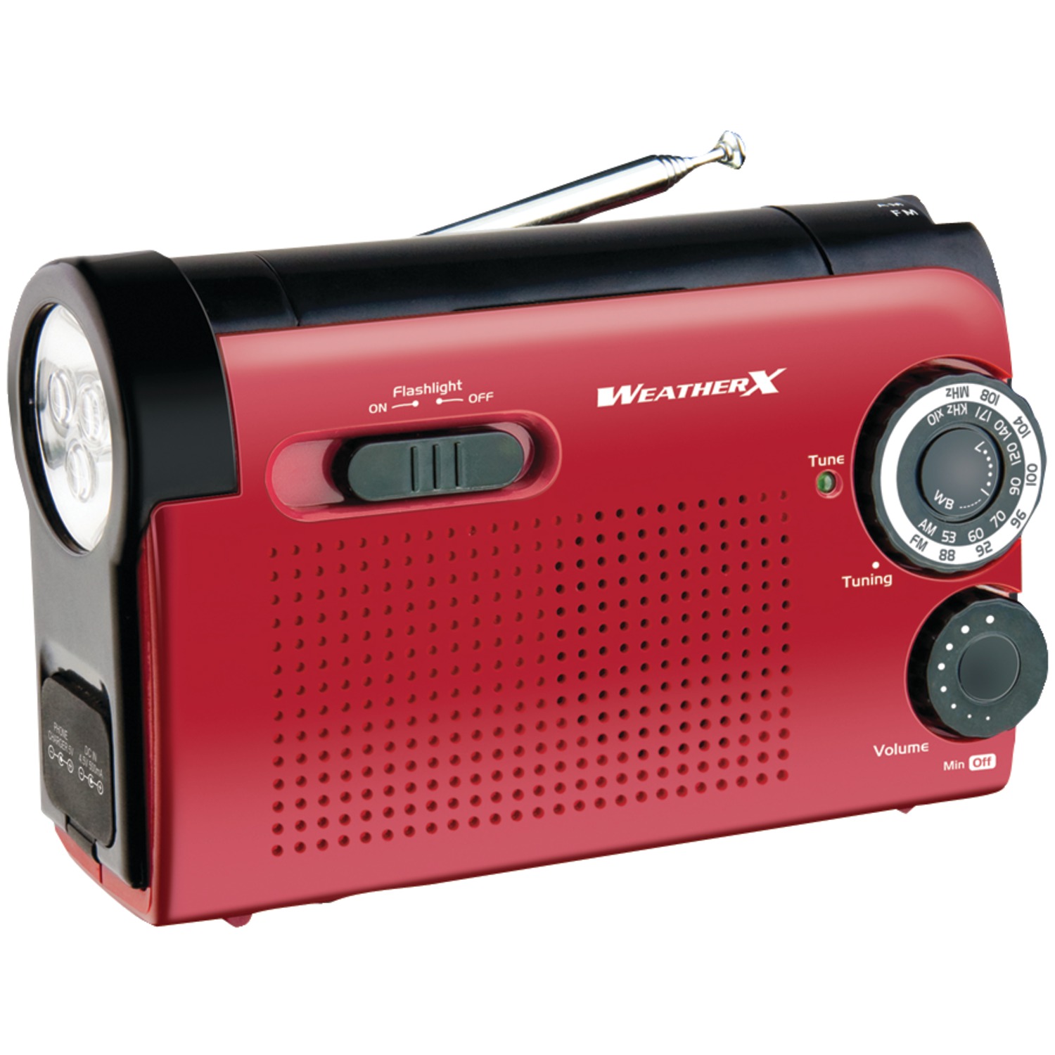 WeatherX天气波段AM/FM收音机和手电筒