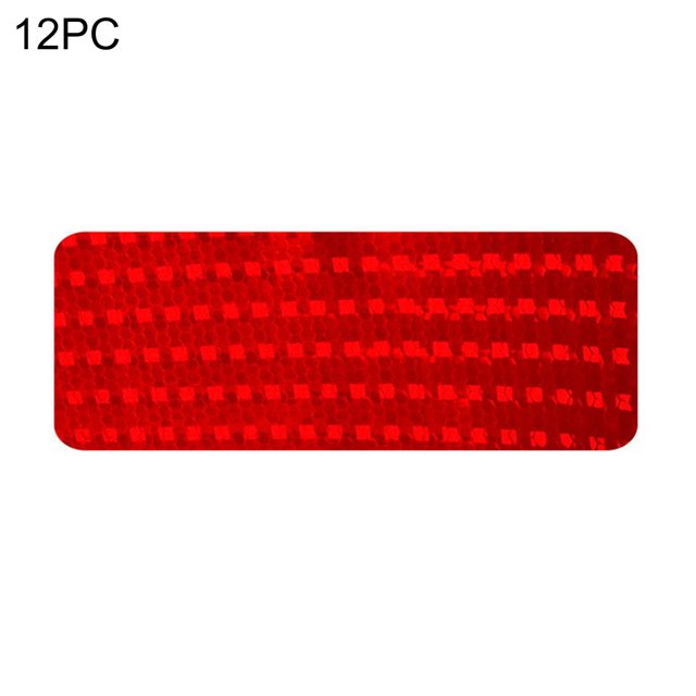 Opolski 12Pcs Car Vehicle Body Waterproof Reflective Warning Stickers Decoration Strip