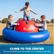Playland Inflatable Dome Rocker for Kids Ages 5+ | Large 89” Balance Dome Rocker Bouncer with 8 Handles | Fits 3 Children, Heavy-Duty Outdoor Play Equipment for Backyard, 250 Lbs Capacity