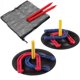 thumbnail image 1 of Win Sports Juego De Herraduras De Goma Para Juegos De Interior Al Aire Libre Juegos De Playa: ¡Perfecto Para El Patio Trasero Y Diversión Para Niños Y Adultos! (Rojo Y Azul), 1 of 1