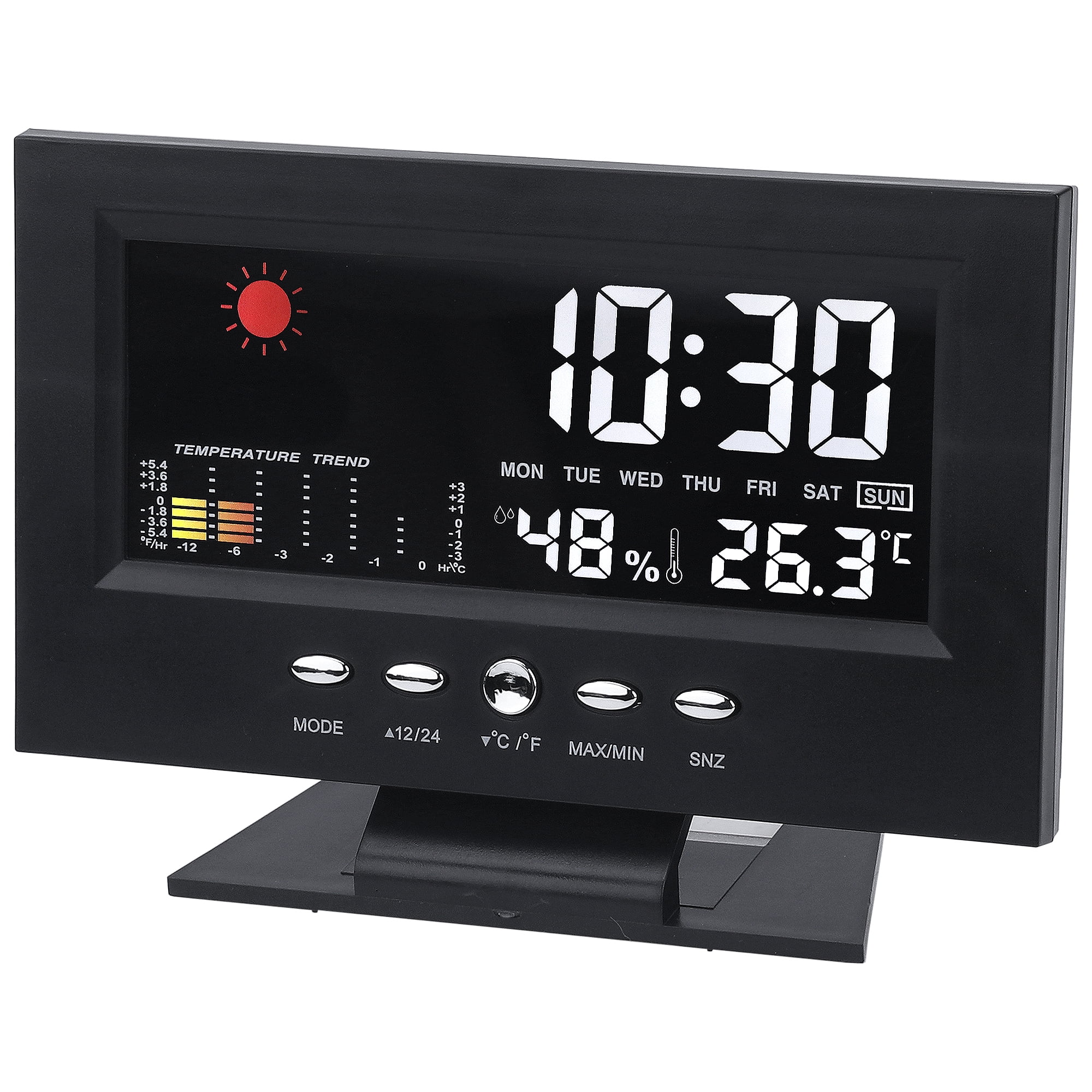 Unique Bargains Voice Activation Electric Alarm Clock Black 5 . 9 L x 2 . 2 W x 4 . 7 H Unique Bargains Voice Activation Electric Alarm Clock Black 5 . 9 L x 2 . 2 W x 4 . 7 H - 05133 cd