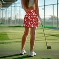 thumbnail image 3 of Yuyamidu Santa Claus Womens Athletic Skirt HO-HO-HO High Waisted Golf Skirts for Women Size XS Red Christmas Skorts Activewear for Outdoor Sports Hiking Running, 3 of 8