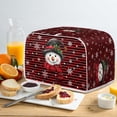 thumbnail image 5 of ZUXONGSY Christmas Snowman Stripes Toast Cover 2 Slice Toaster Bread Maker Cover Wide Slot Quilted Two Slice Toaster Appliance Dust-Proof Cover Anti-Sputtering Xmas Decor, 5 of 7