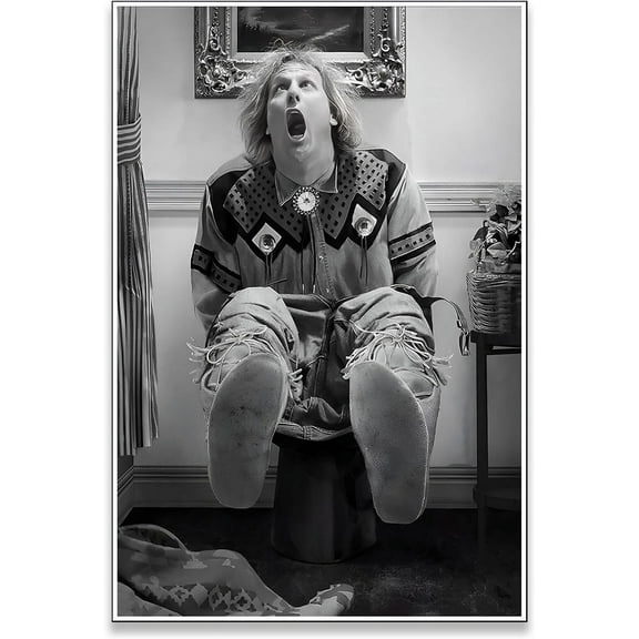 Aaheei Vintage Funny Movie Posters Dumb and Dumber Bathroom Art Toilet Poster Canvas Wall Art Black And White Prints for Bathroom Pictures Decor