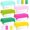 Pink Green Yellow, variant on 6Pcs Plastic Table Cloth Disposable, Assorted Color Rainbow Tablecloth Colorful Neon Rectangle Bulk Solid Table Cover for Birthday Wedding Graduation Picnic Home Party Decorations(54x72 Inch)
