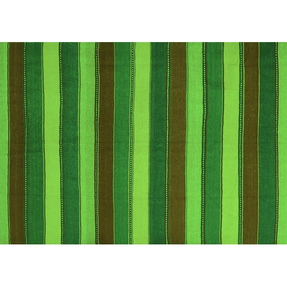 Ahgly Company Machine Washable Indoor Rectangle Southwestern Green Country Area Rugs, 2' x 5'