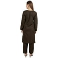 thumbnail image 5 of Moomaya Solid Kurta Pajama Set For Women Ethnic Set Full Sleeve Indian Formal Cotton Clothing, 5 of 7