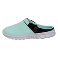 thumbnail image 2 of Dakaela Womens Orthopedic Clogs Memory Foam Platform Sneakers Slip on Walking Shoes Plantar Fasciitis Knit Backless Slippers with Adjustable Strap (Mint Green,8), 2 of 5