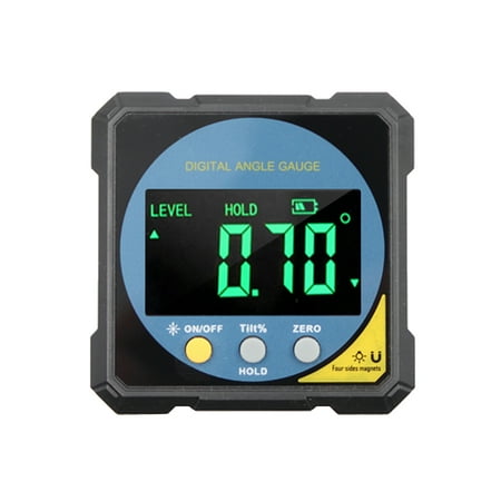 

moobody Two-sided Digital Protractor Magnetic Inclinometer 4 x 90° Angle Finder 2 Modes Level Box Rechargeable Electrical Levelling Instrument for Woodworking Machinery Construction