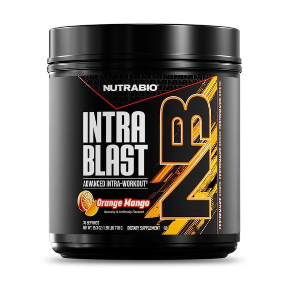 NutraBio Intra Blast Electrolyte Performance Matrix (723 g) 30 Servings, Orange Mango