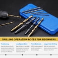 thumbnail image 7 of 1/16"-3/8" Drill Bit Set, Jobber Straight Shank Bits Kit M2 High-Speed Steel for Metal Steel Wood 135 Degree Split Point Black Oxide Finish - 15 Pack, 7 of 7