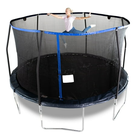 Bounce Pro 14-Foot Trampoline, Electron Shooter Game, Midnight Blue Image 1 of 11