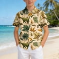 thumbnail image 2 of NIEWTR Boys Linen Shirt Collar Short Sleeve Button Down Shirts Textured Summer Beach Tops 3T 4T 5T 6T 7T Kids Clothes(A-AG,8-9 Years), 2 of 6