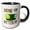 Black/White, variant on 3drose, Image of Words Drink Up Buttercup, 11oz Two-tone Blue Mug