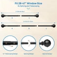 thumbnail image 2 of Sindcom No Drill Curtain Rods for Window 27 to 48 Inches, 5/8 Inch Diameter Renter Friendly Drapery Rod with Adhesive Brackets without Drilling, Adjustable from 27 to 52 Inches, Black, 2 of 7