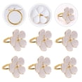 thumbnail image 3 of Miangastore 6pcs Exquisite Napkin Buckles Flower Napkin Rings Romantic Themed Napkin Buckles, 3 of 8