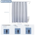 thumbnail image 5 of CZL Blue Reversible Shower Curtain Sets for Bathroom, Textured Rhombus Shower Curtains Fabric, Waterproof Shower Curtain with 12 Hooks, 72" x 84", 5 of 8